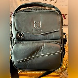 BULLCAPTAIN Leather Men’s Bag Business Shoulder Messenger Bag